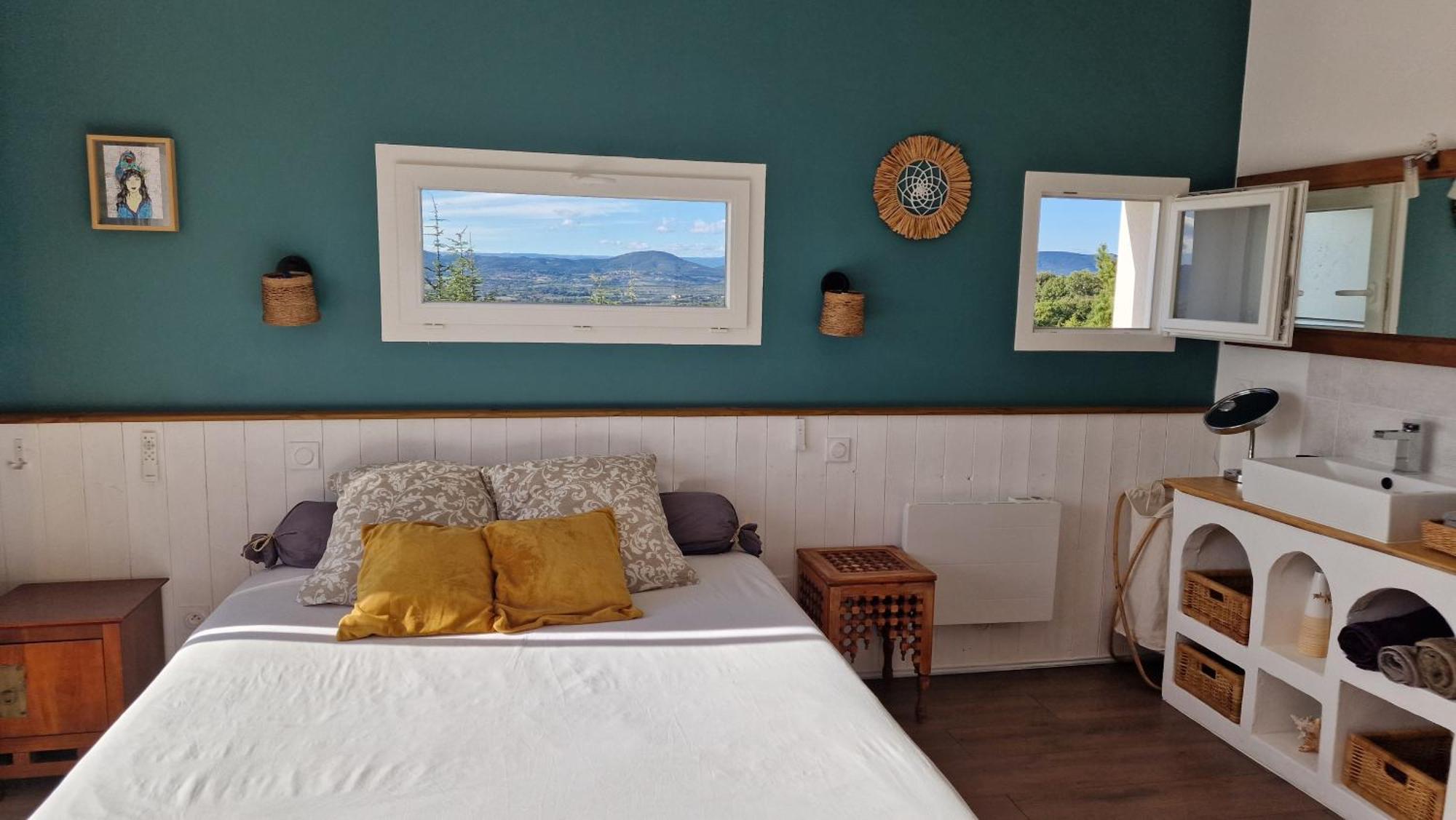 Reve D'Escapade Chambre Avec Vue Sublime Sur Les Cevennes Ardechoises Barjac  Exterior photo