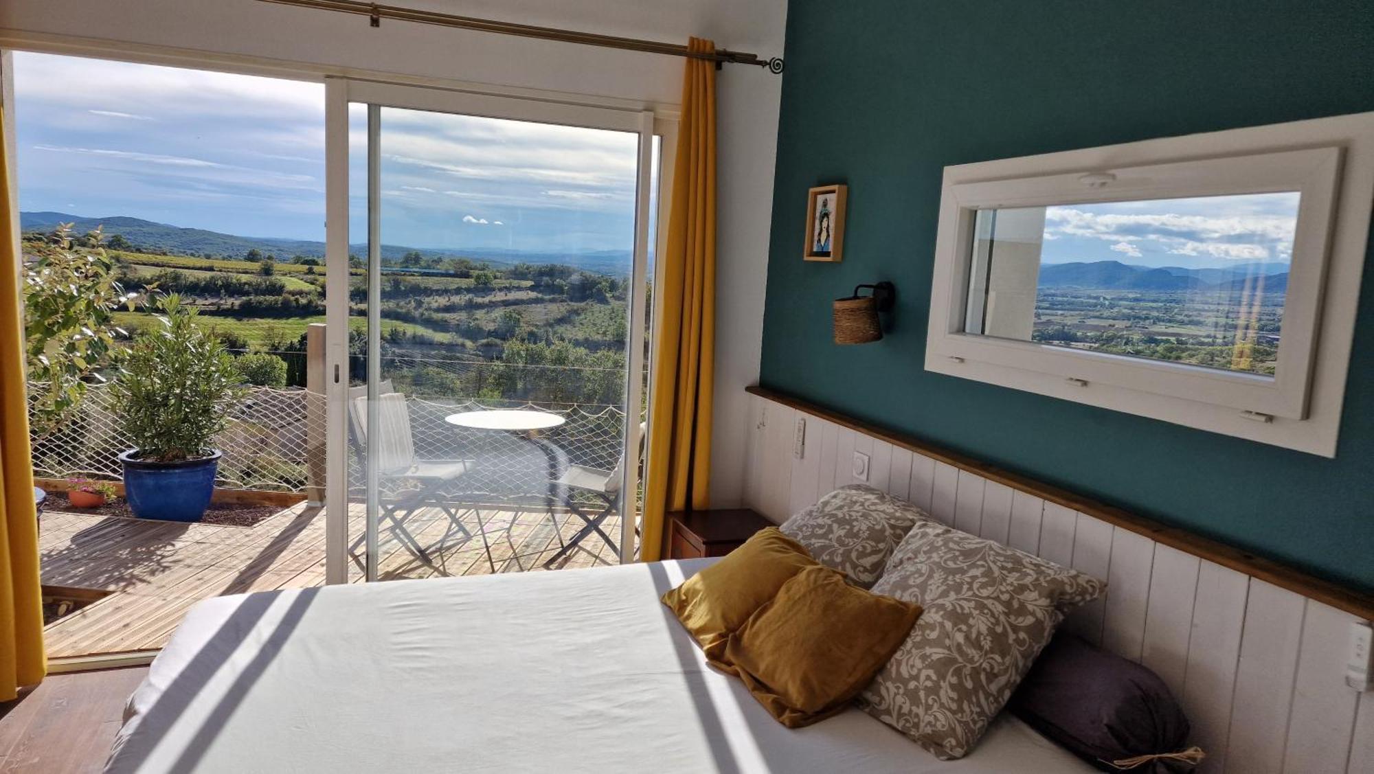 Reve D'Escapade Chambre Avec Vue Sublime Sur Les Cevennes Ardechoises Barjac  Exterior photo