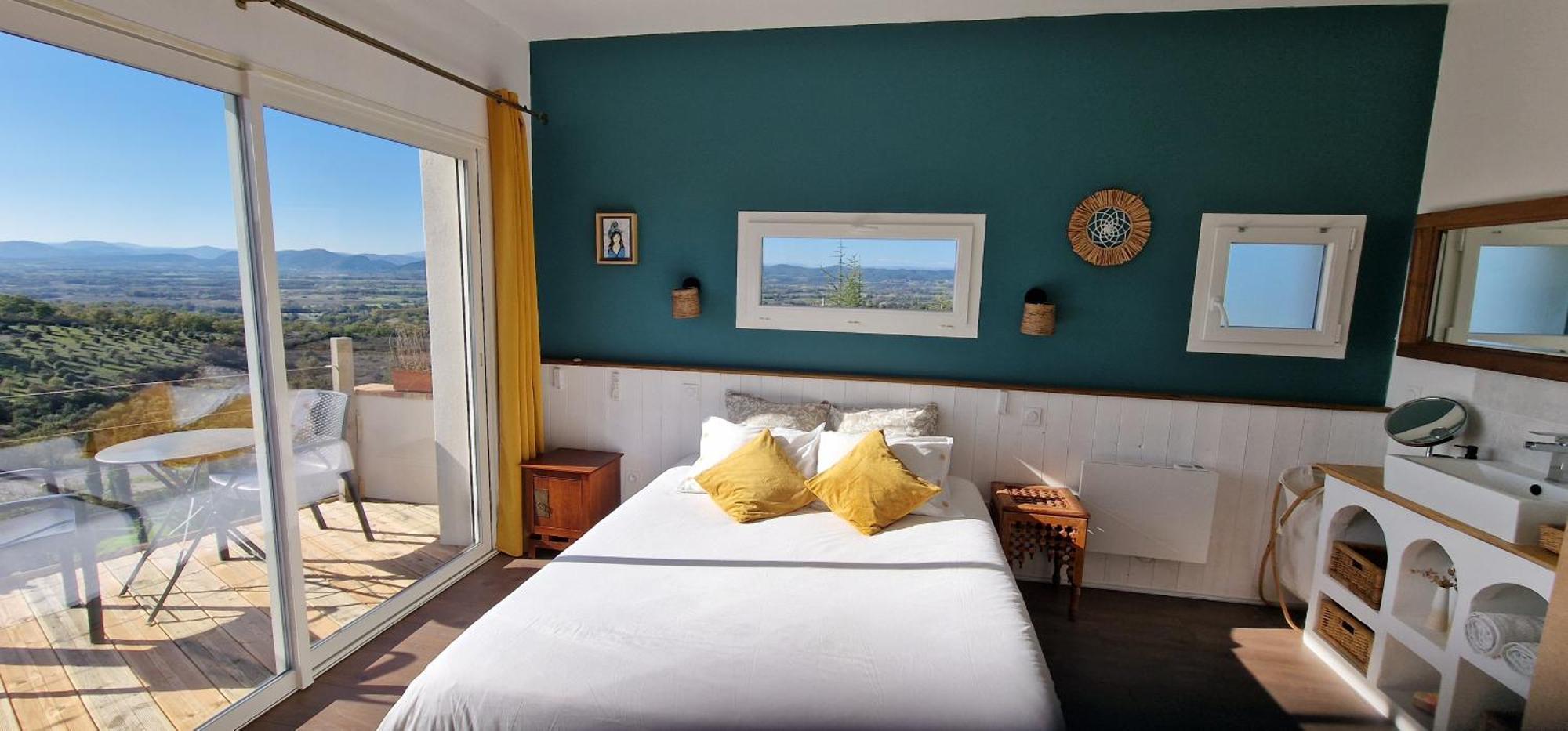 Reve D'Escapade Chambre Avec Vue Sublime Sur Les Cevennes Ardechoises Barjac  Exterior photo